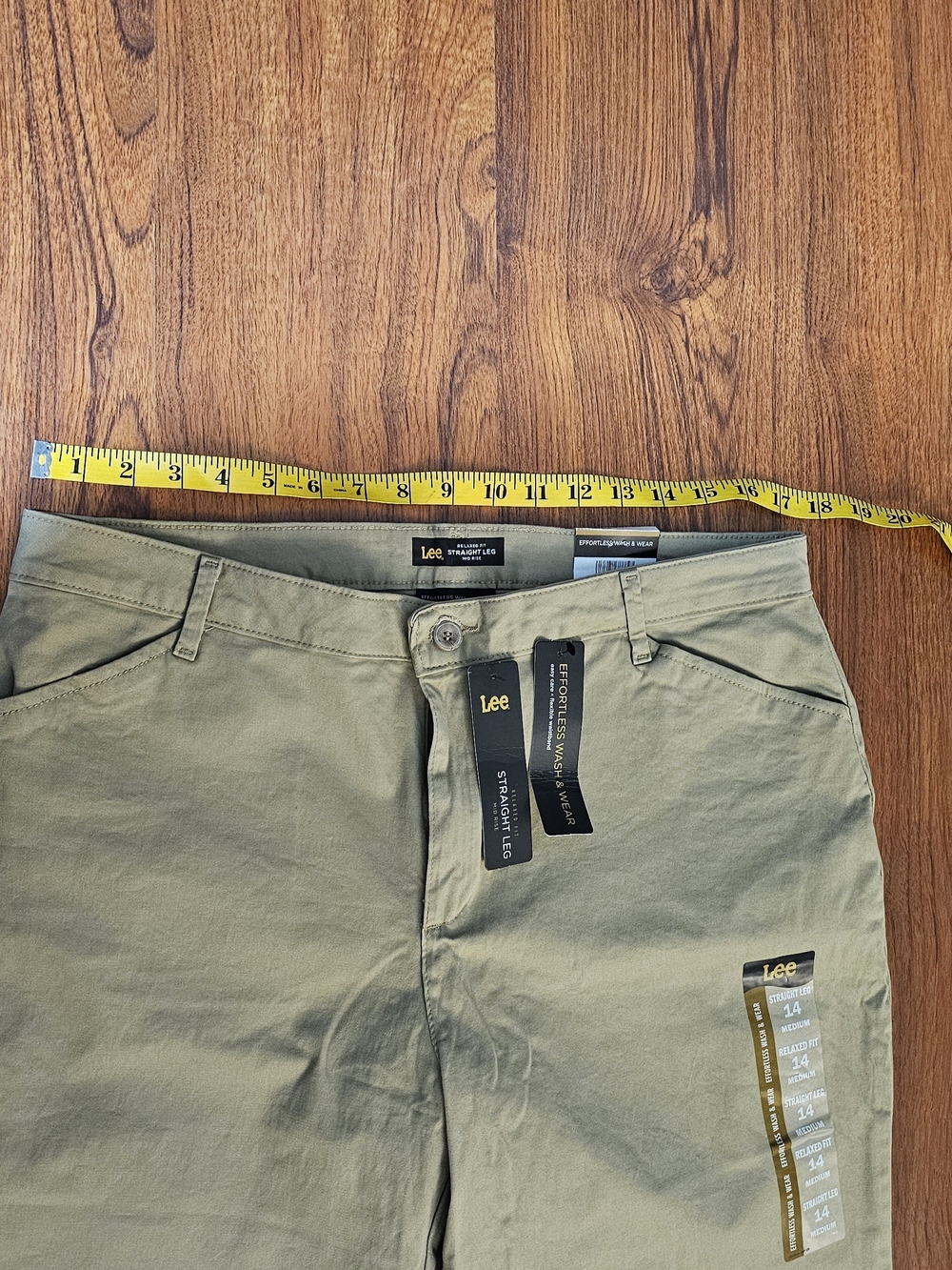 Lee Women's Khaki Straight Fit Chino Pants - 14 Medium - Picture 9 of 9